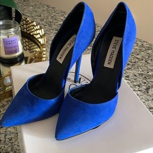 Steve Madden Blue Suede Heels